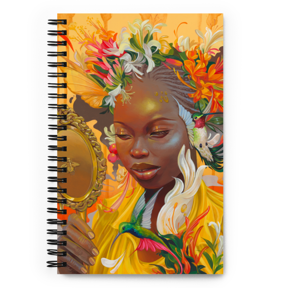 'Honeysuckle' Spiral Dot-Grid Notebook